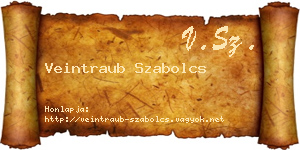 Veintraub Szabolcs névjegykártya
